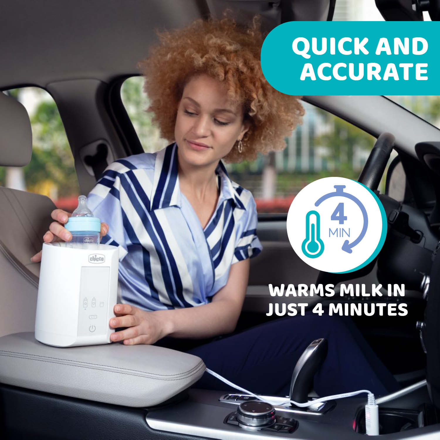 Chicco Home + Travel Bottle Warmer with Car Plug