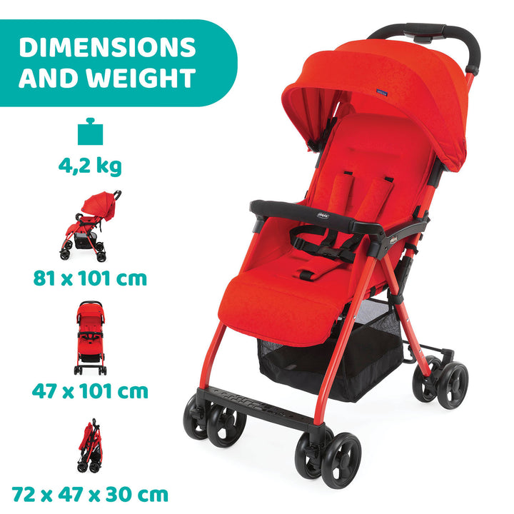 Chicco OHlalà 3 Stroller Red Passion 07079733640000