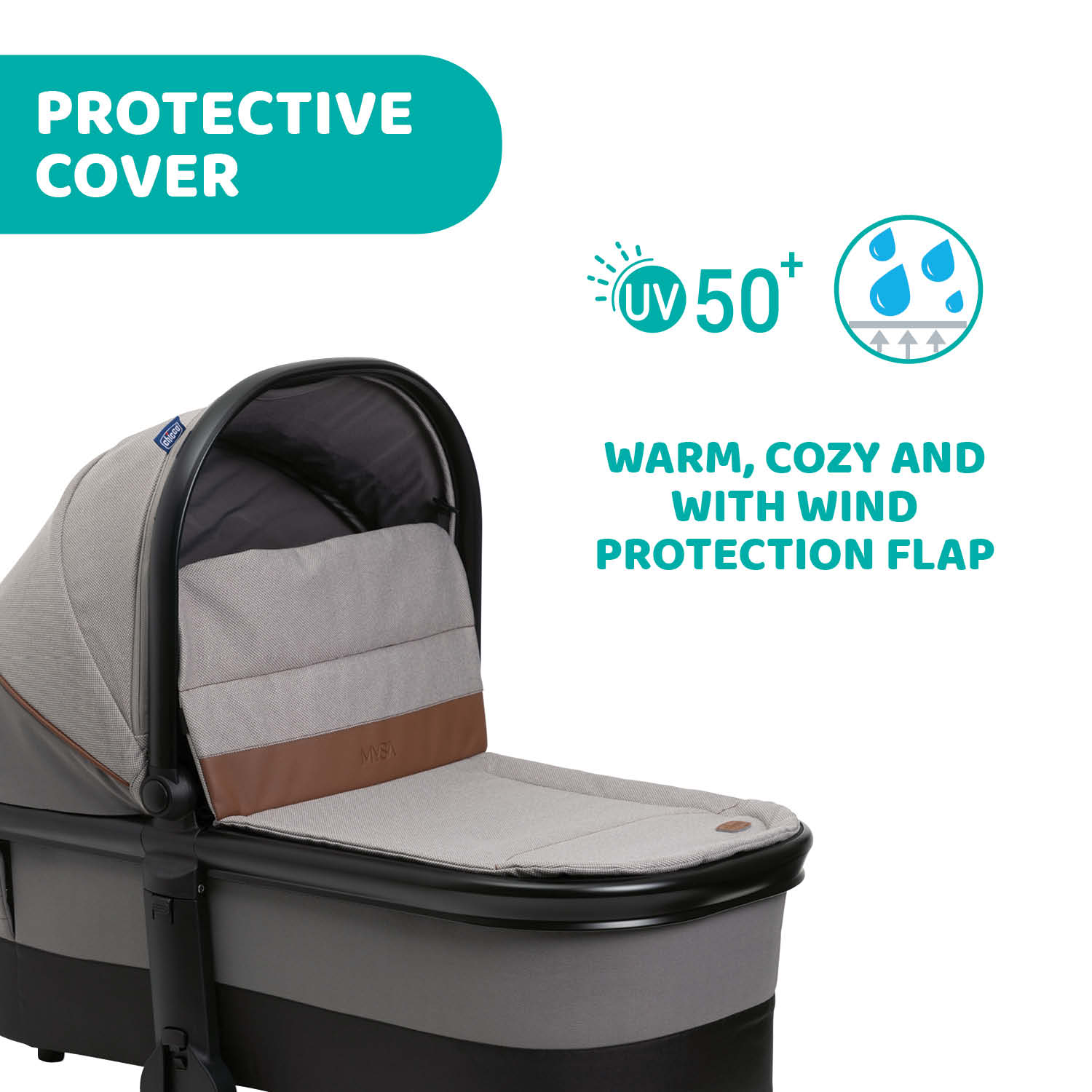 Chicco Mysa 2-Ways Facing Stroller Black Satin