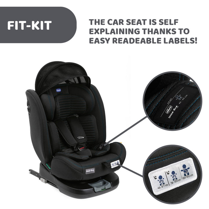 Chicco Unico Evo I-size Air Car Seat Black Air 04087031720000
