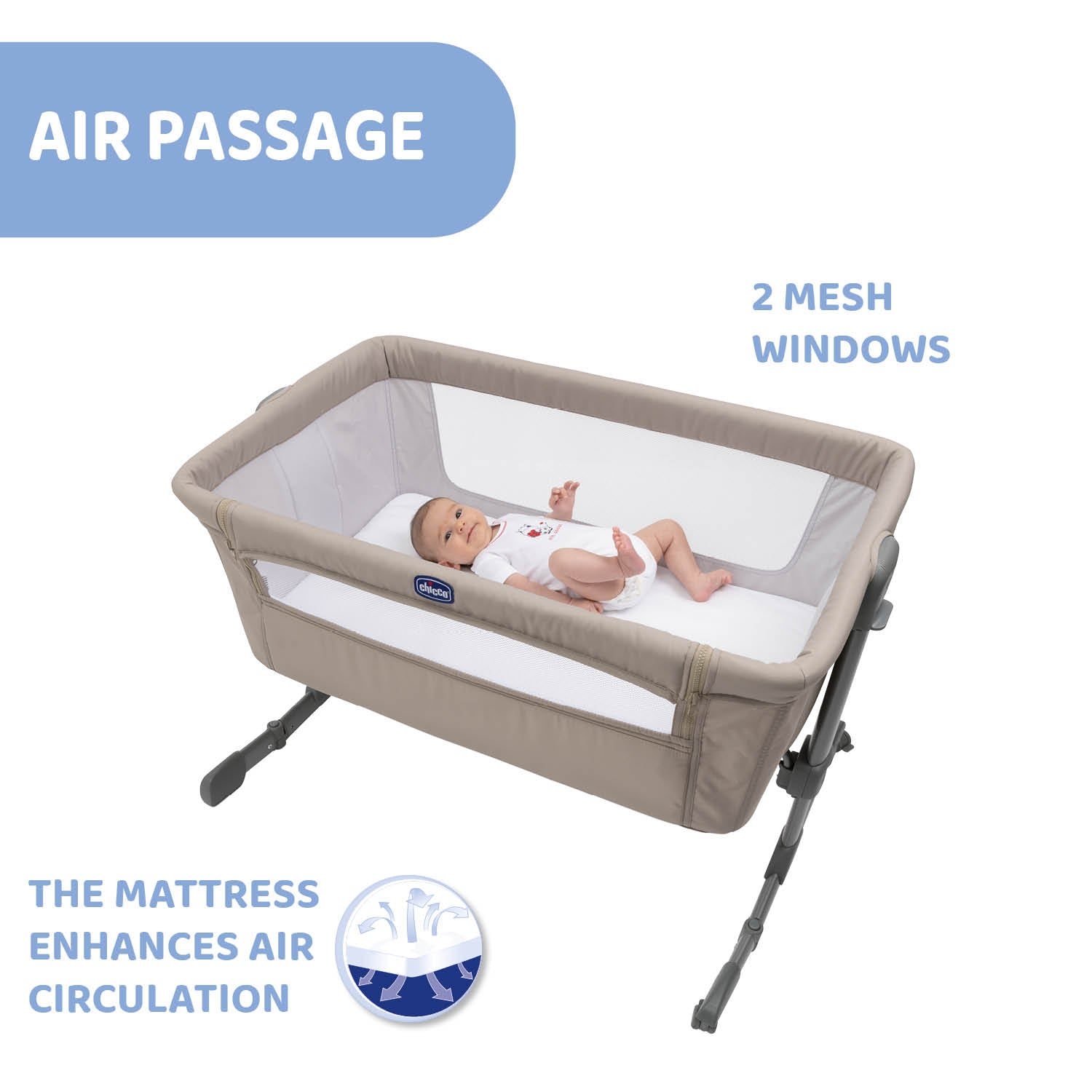 Chicco Next2Me Essential Co-sleeping Cot Dune