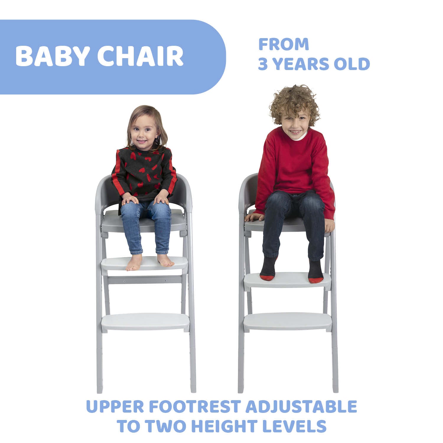 Chicco Crescendo Up Highchair Steel Cloud RE_LUX