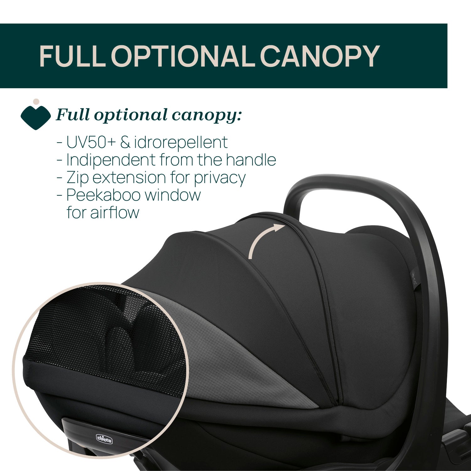 Chicco First-Seat Recline i-Size Carrier Black Satin 05087100450000