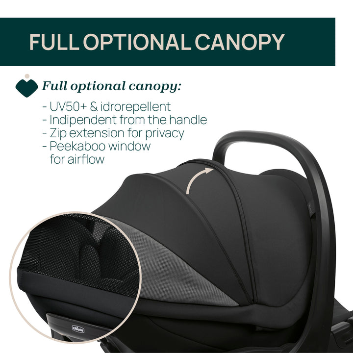Chicco First-Seat Recline i-Size Carrier Black Satin 05087100450000