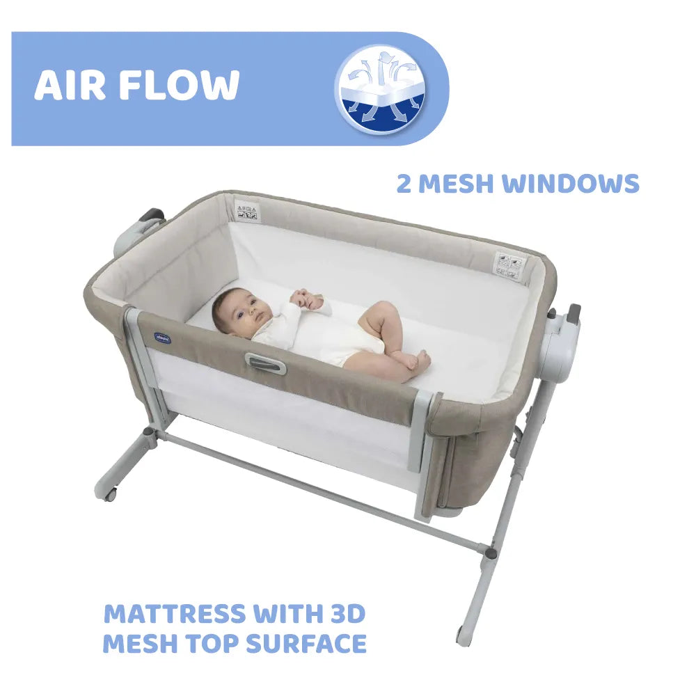 Chicco Next2Me Magic Evo Co-sleeping Cot Dark Grey