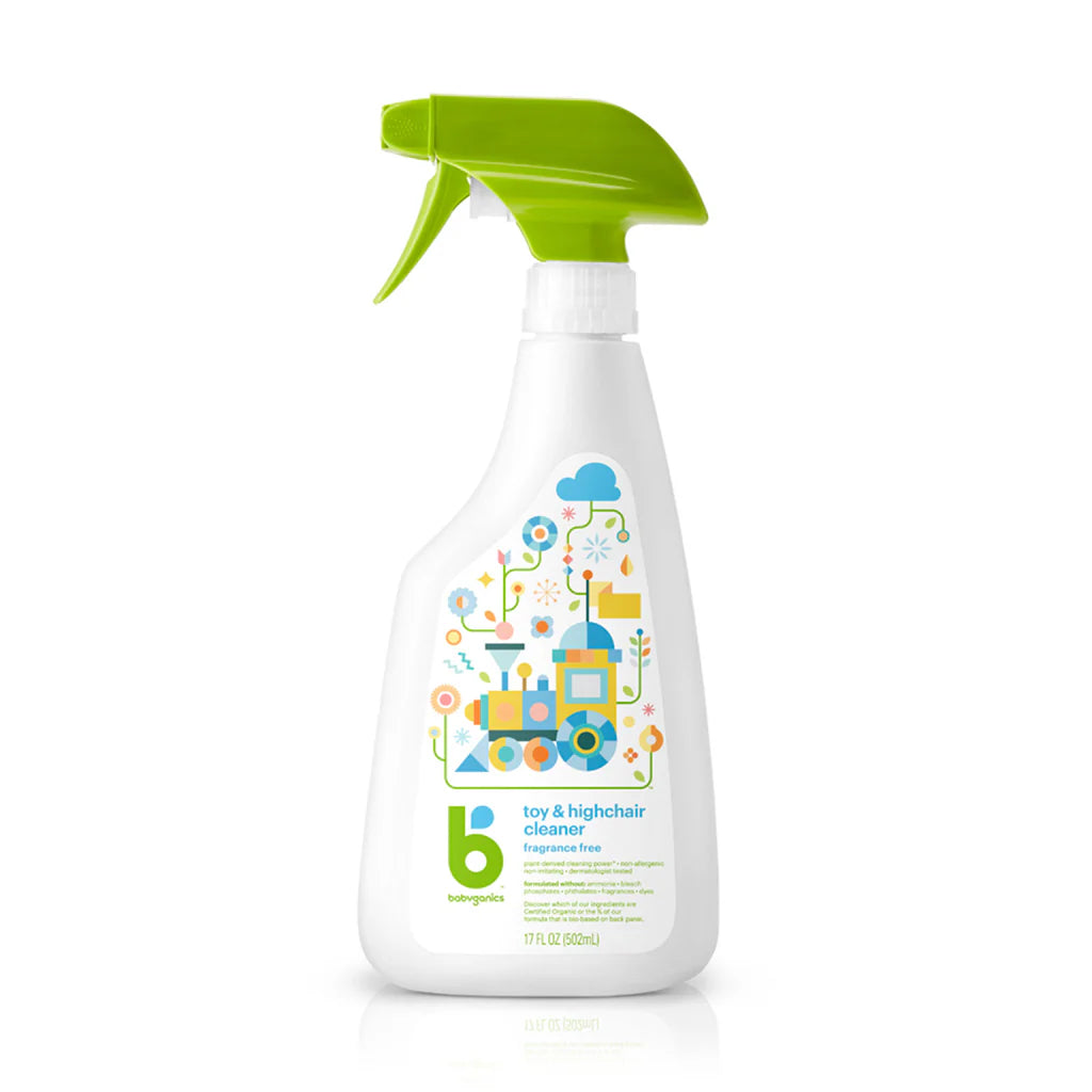 Babyganics toy-highchair cleaner, fragrance free 502ml