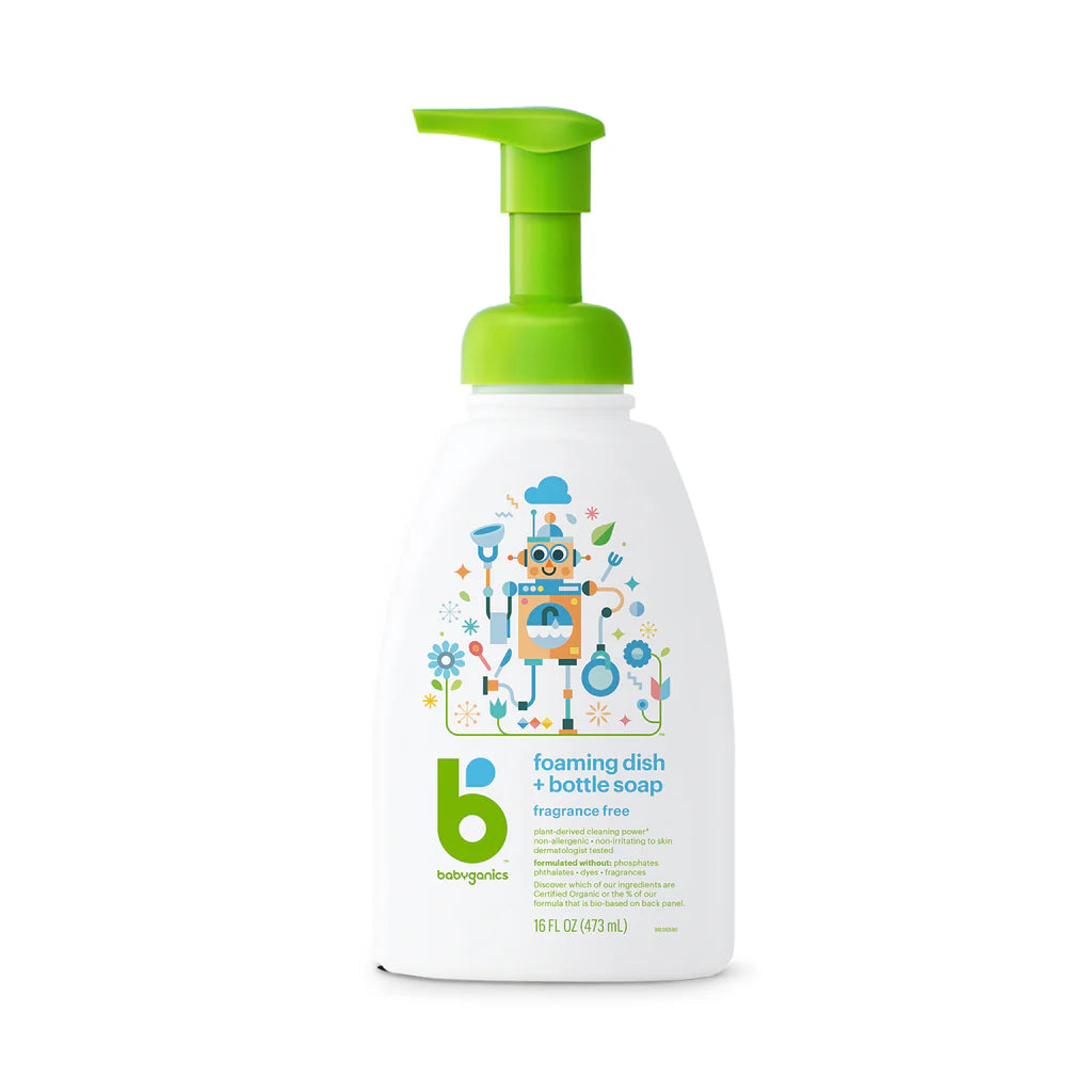 Babyganics foaming dish & bottle soap, fragrance free