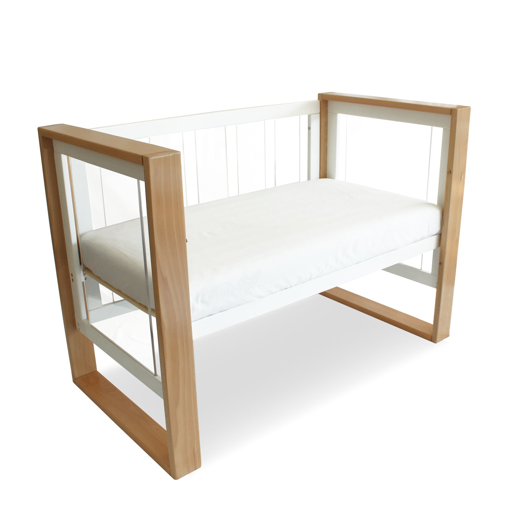 Babyhood Kaylula Bella Cot 4 in 1 White/Beech