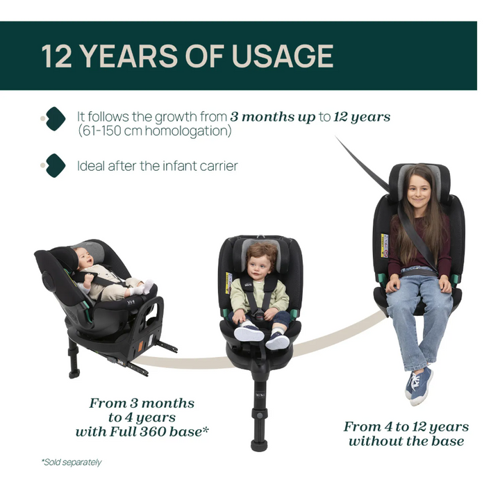Chicco Full Seat 360 i-Size Car Seat Black Satin 05087189450000