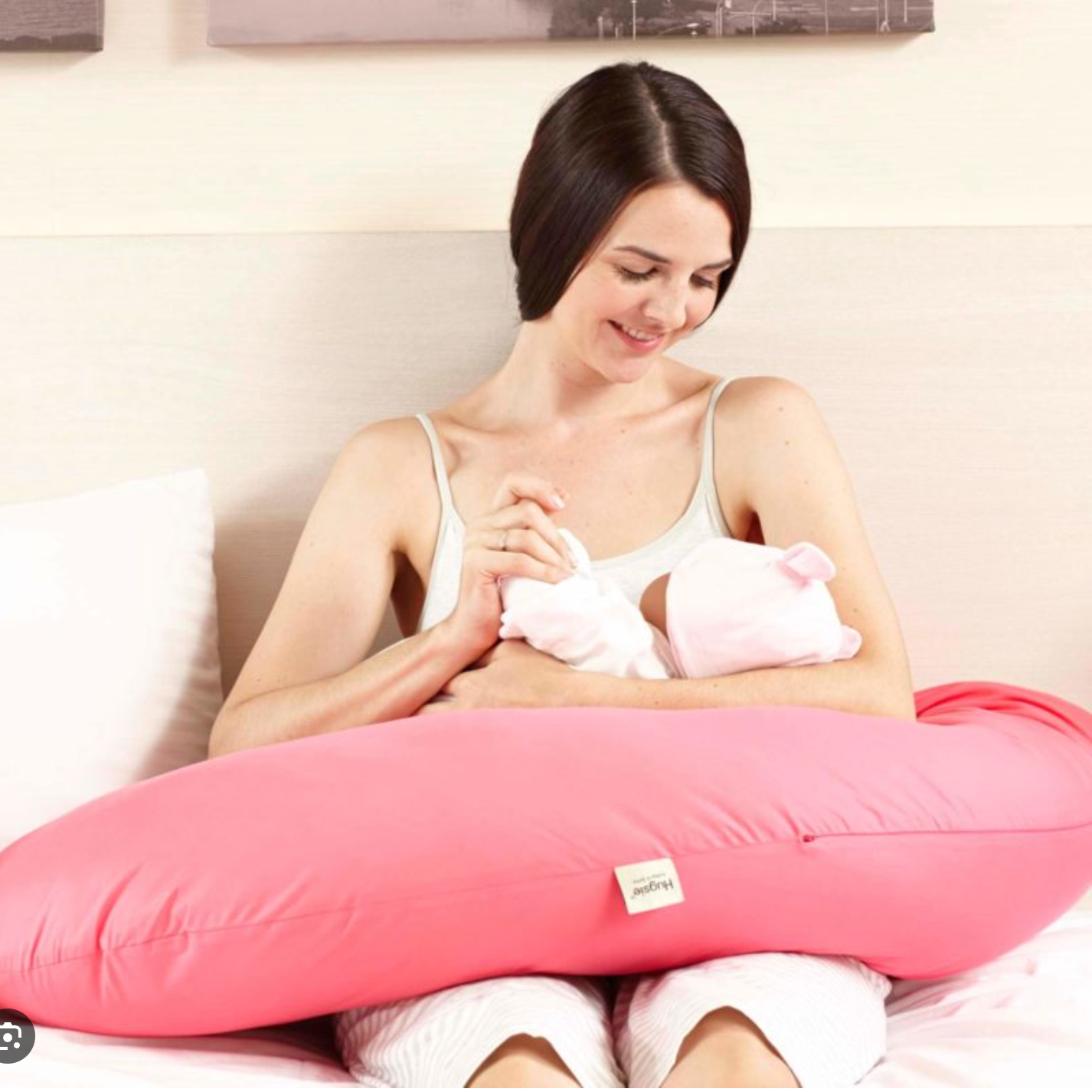 Hugsie 8-in-1 Comfort Series Maternity Pillow - Umorfil® Beauty Fiber® (Hot Pink)
