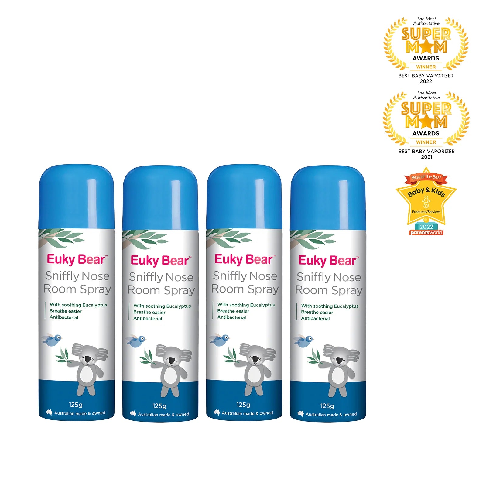 Euky Bear Sniffly Nose Room Spray 125g (Pack of 4)