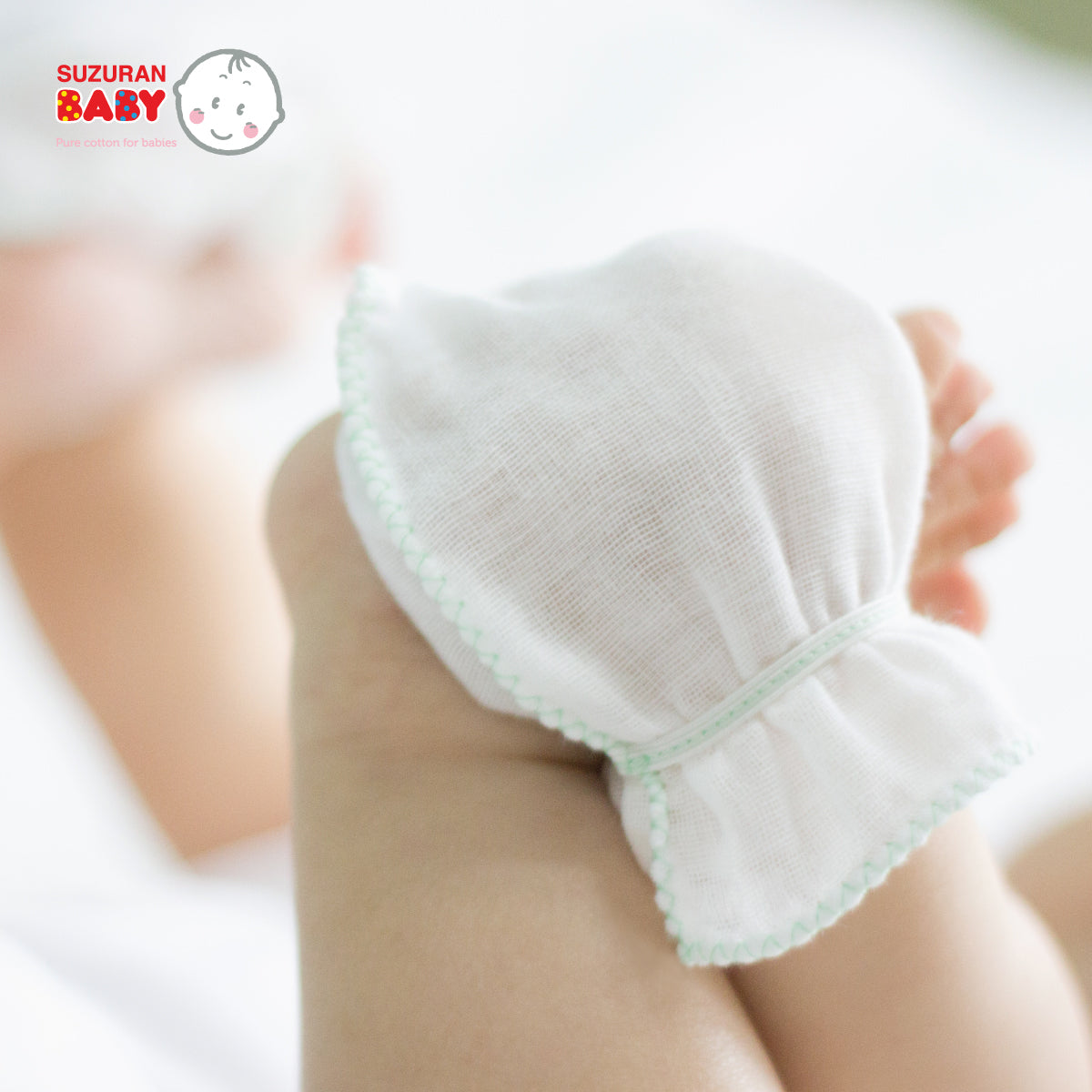 Suzuran Baby Gauze Glove 2 Pair | Little Baby.