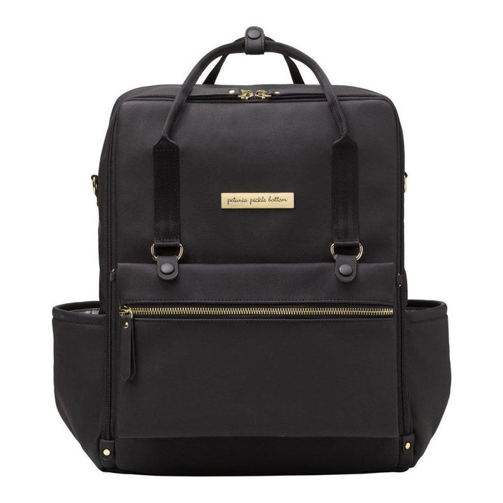 Petunia Pickle Bottom Balance Backpack: Black Leatherette | Little Baby.