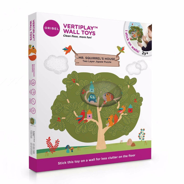 Oribel VertiPlay™ Mr. Squirrel's House - Two Layer Jigsaw Puzzle | Little Baby.