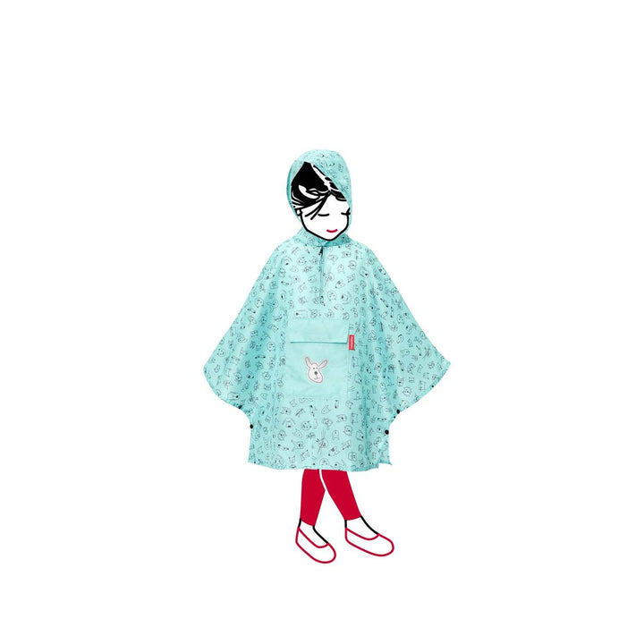 Reisenthel Mini Maxi Poncho M Kids Cats & Dogs Mint | Little Baby.