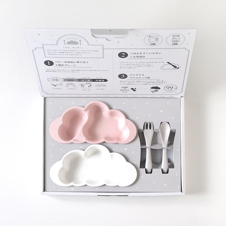 10mois Mamamanma Meal Set - Pink (Made in Japan) | Little Baby.
