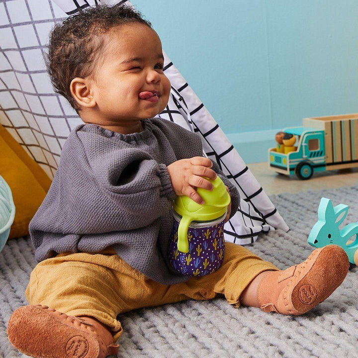 B.Box Sippy Cup Neon - Pink Pomegranate (NEW Upgraded 2019) | Little Baby.